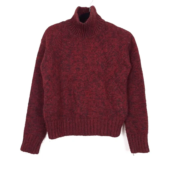 Zara Sweaters Zara Knit Red Black Marled Chunky Knit Oversized